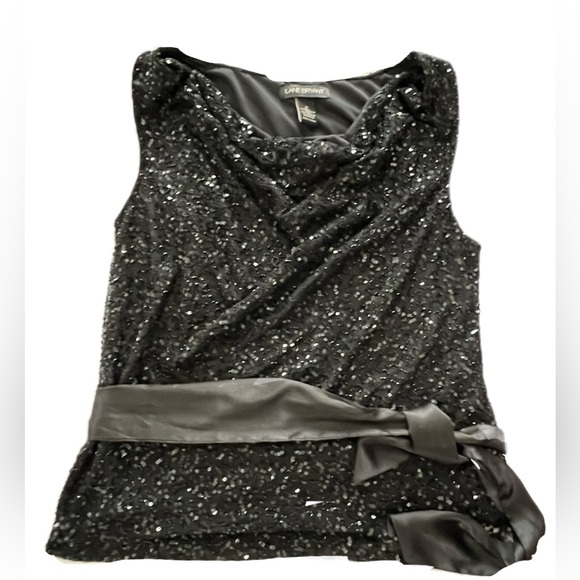 LANE BRYANT LADIES BLOUSE WITH TIE WAIST SIZE 16.  Bust 20” Length 24.5” - Picture 13 of 14